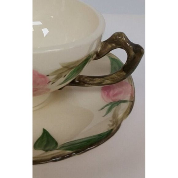 Franciscan Dinnerware Desert Rose Tea Cup & Saucer Set VINTAGE 1960's - Picture 2 of 6
